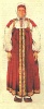 Московский костюм с красным сарафаном.