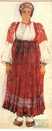Калужский костюм с сарафаном.