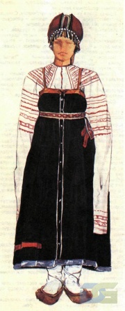 Калужский костюм с сарафаном