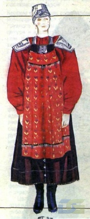 Нижегородский костюм с красной рубахой.