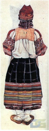 Калужский костюм с понёвой.
