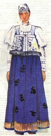 Нижегородский костюм с сарафаном.